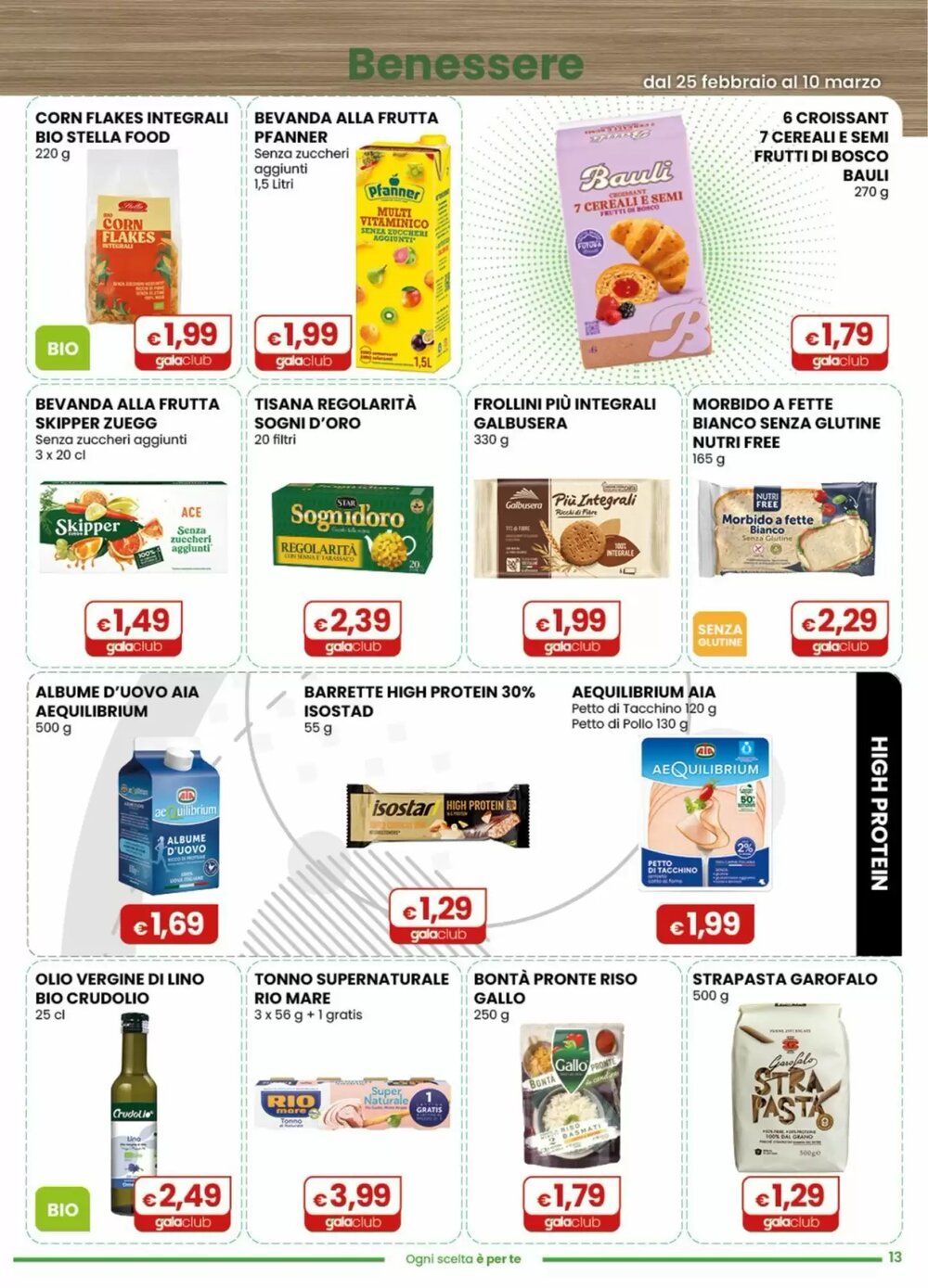 Volantino promozionale Gala Supermercati  valide dal 25/02/2026 - Pagina 13.