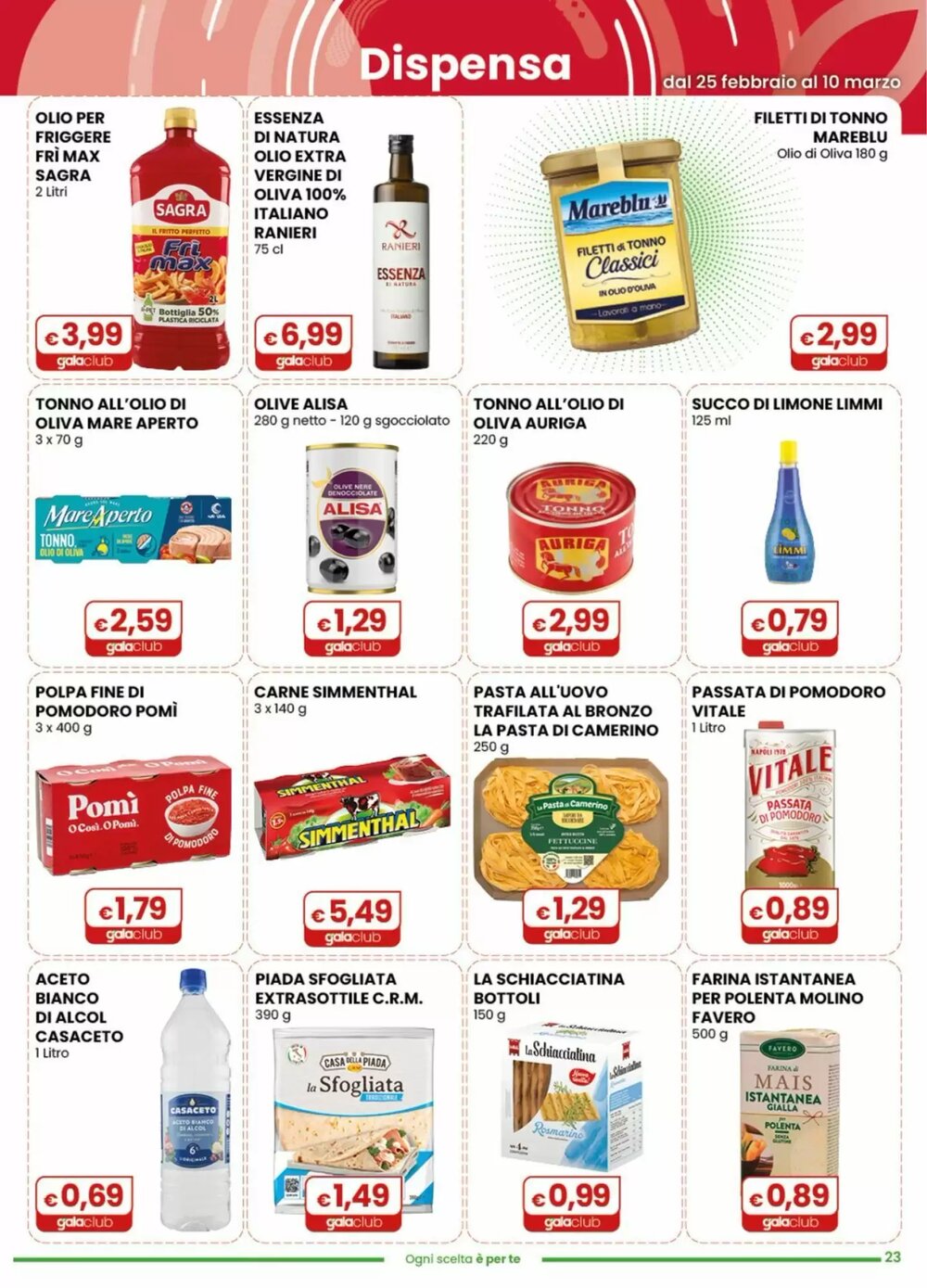 Volantino promozionale Gala Supermercati  valide dal 25/02/2026 - Pagina 23.