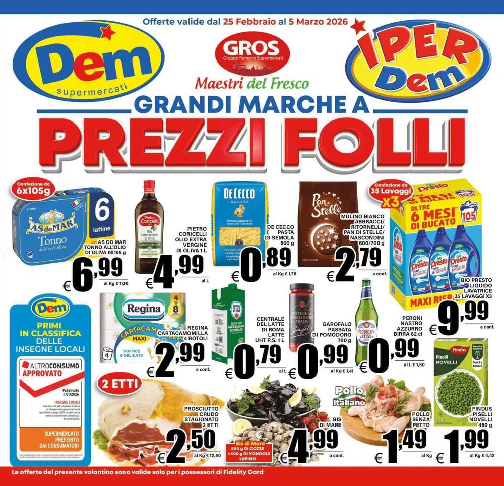 Volantino promozionale DEM  valide dal 25/02/2026 - Pagina 1.