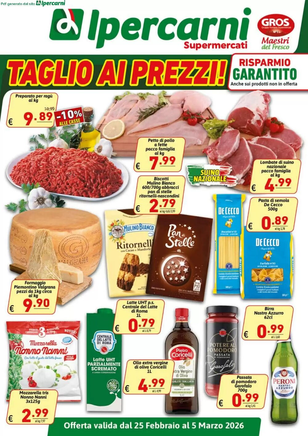 Volantino promozionale Ipercarni  valide dal 25/02/2026 - Pagina 1.
