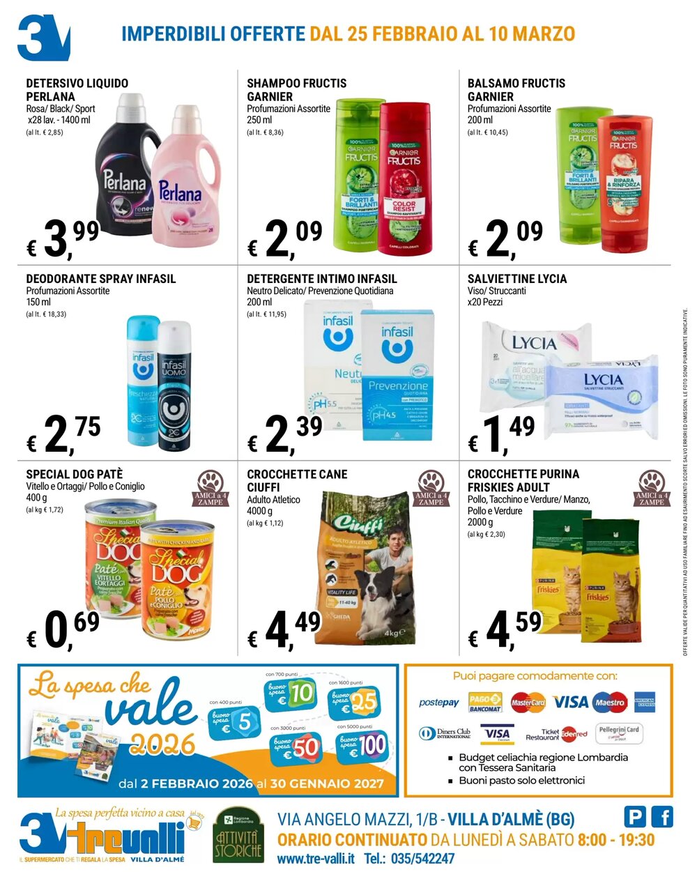 Volantino promozionale Tre Valli Supermercato  valide dal 25/02/2026 - Pagina 12.