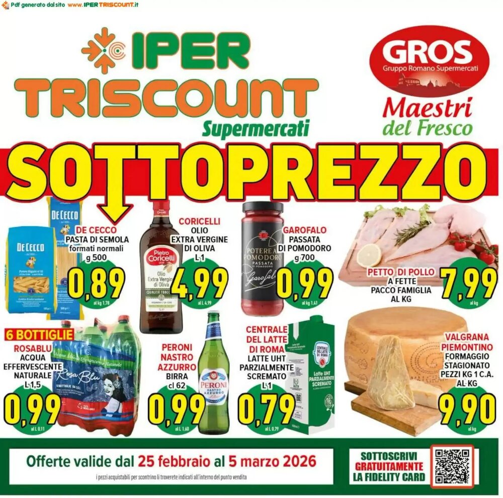 Volantino promozionale Iper Triscount  valide dal 25/02/2026 - Pagina 1.