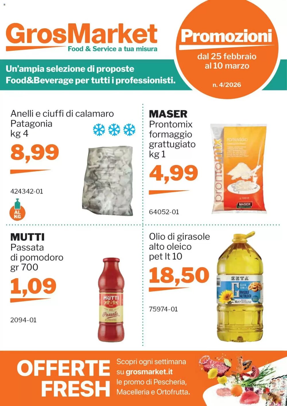 Volantino promozionale GrosMarket  valide dal 25/02/2026 - Pagina 1.