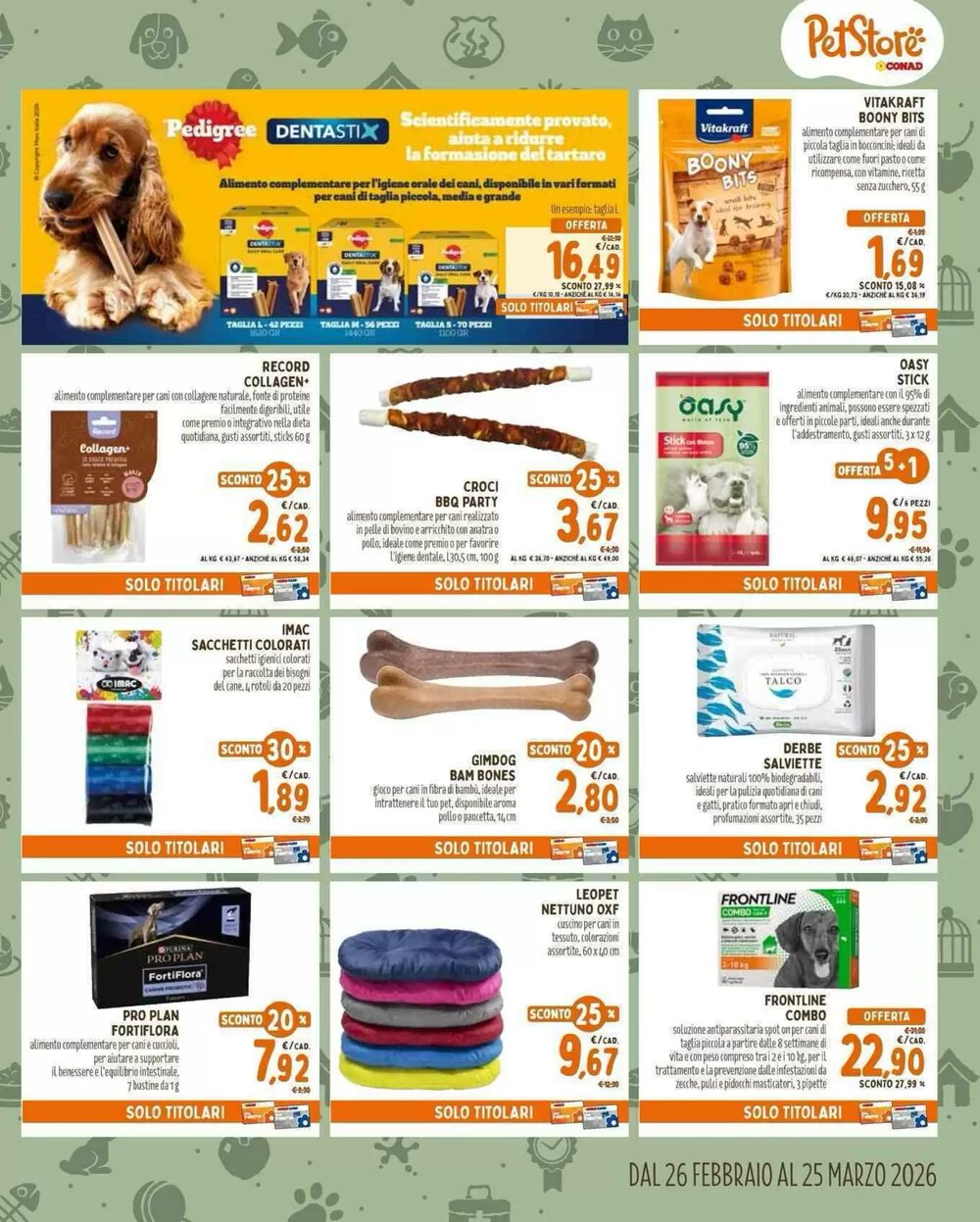 Volantino promozionale Pet Store Conad  valide dal 26/02/2026 - Pagina 3.