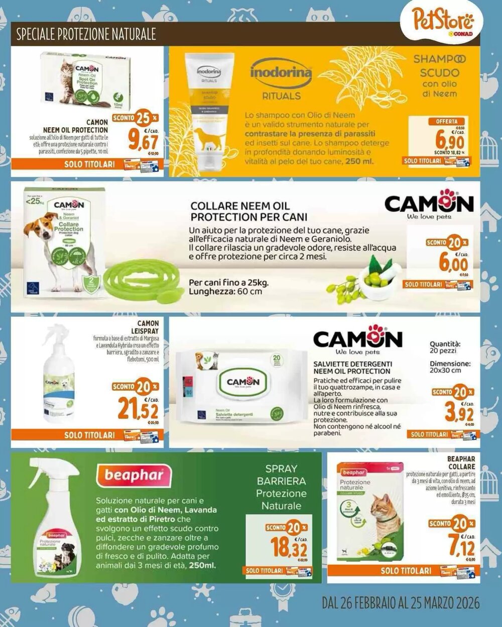 Volantino promozionale Pet Store Conad  valide dal 26/02/2026 - Pagina 7.
