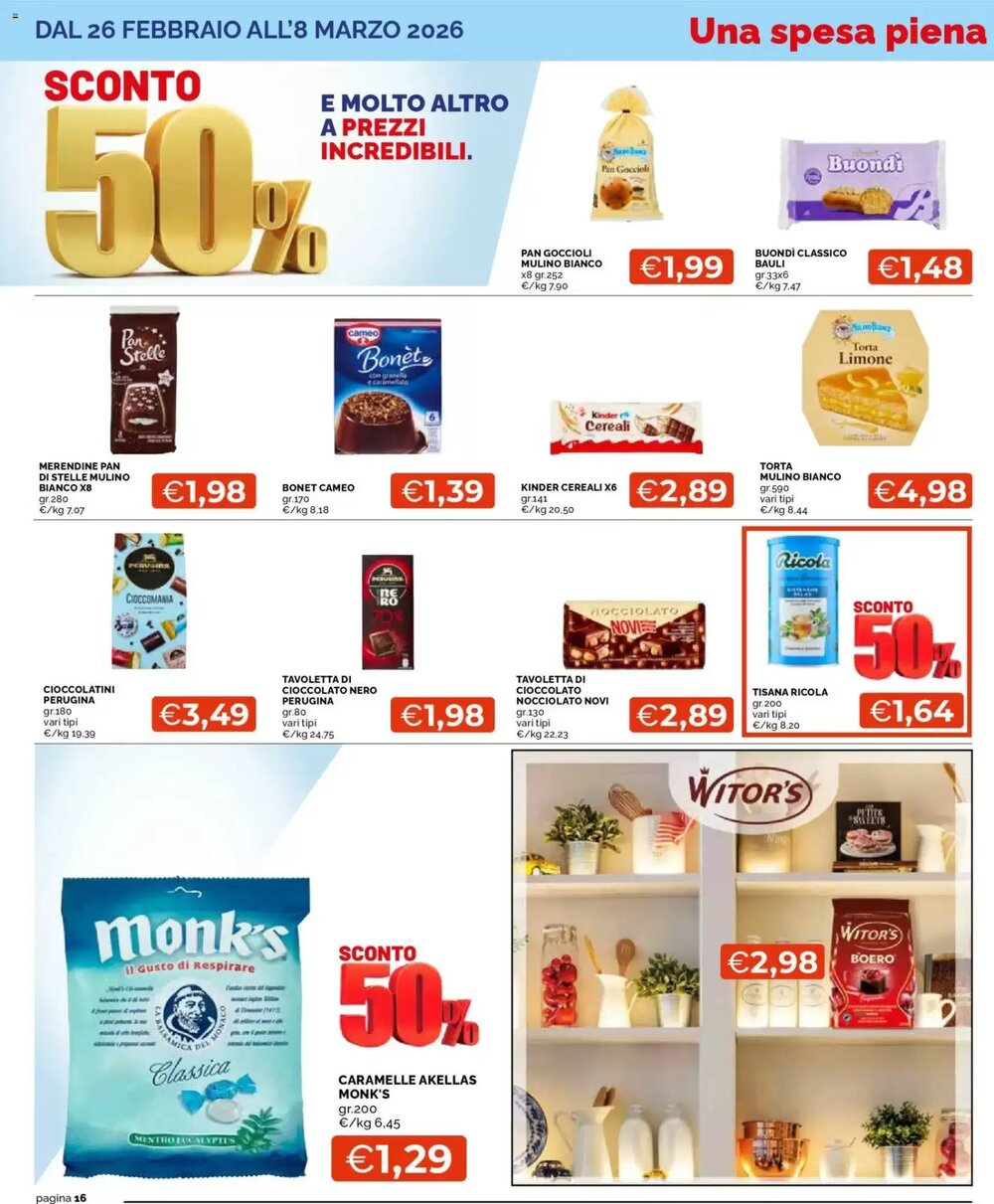 Volantino promozionale Mercatò  valide dal 26/02/2026 - Pagina 16.