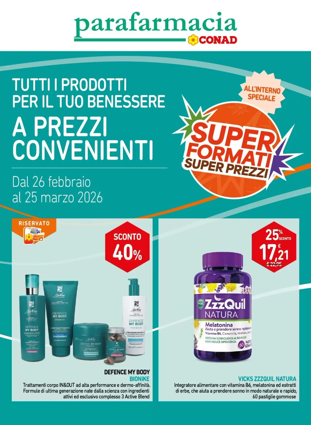 Volantino promozionale Conad  valide dal 26/02/2026 - Pagina 1.
