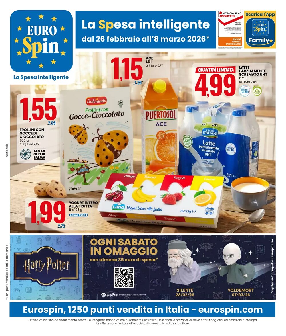 Volantino promozionale Eurospin  valide dal 26/02/2026 - Pagina 1.