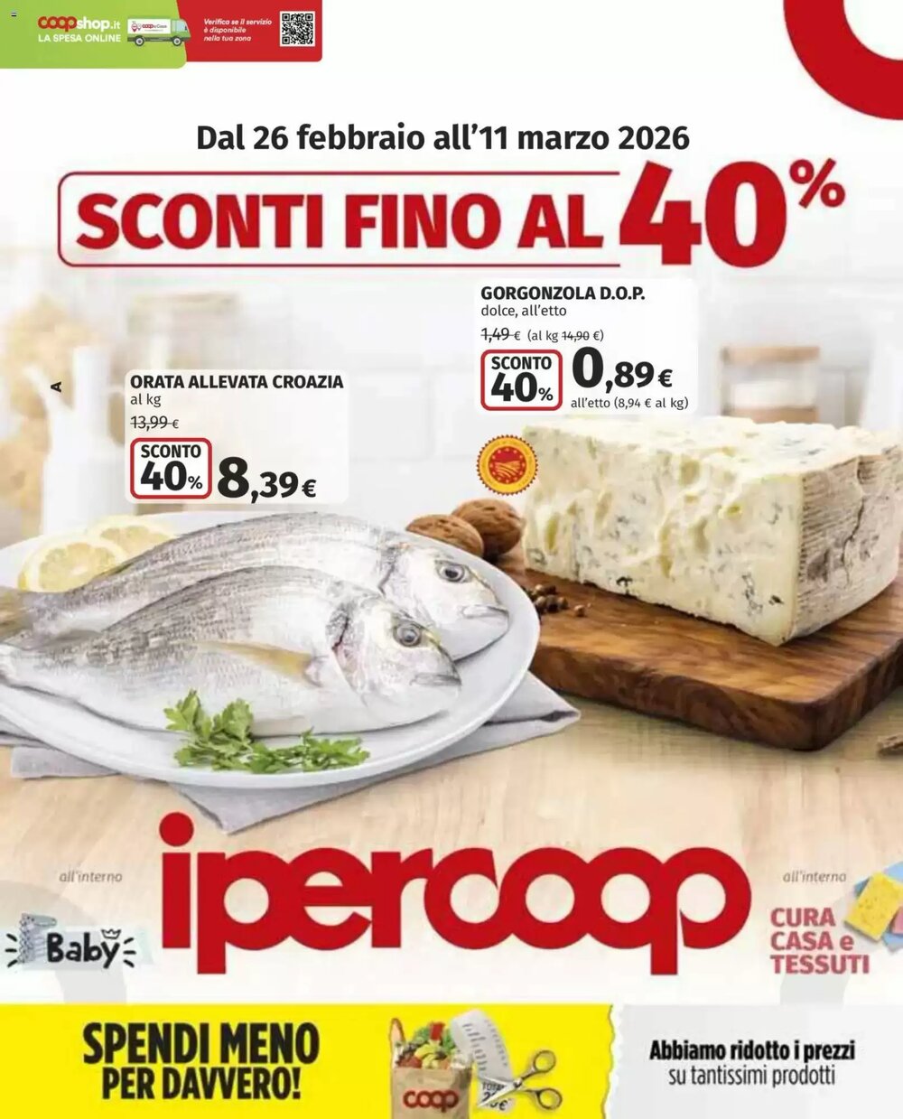 Volantino promozionale Ipercoop  valide dal 26/02/2026 - Pagina 1.