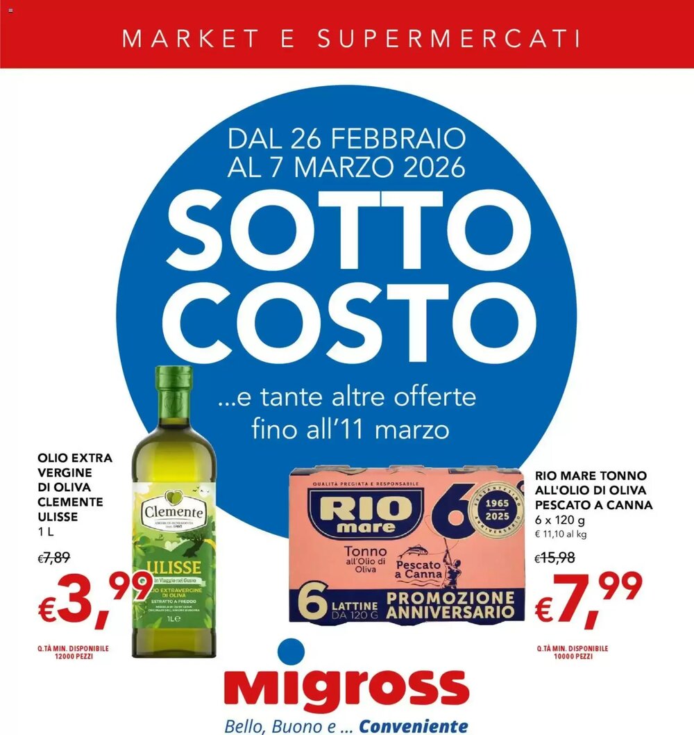 Volantino promozionale Migross Supermercati e Market  valide dal 26/02/2026 - Pagina 1.