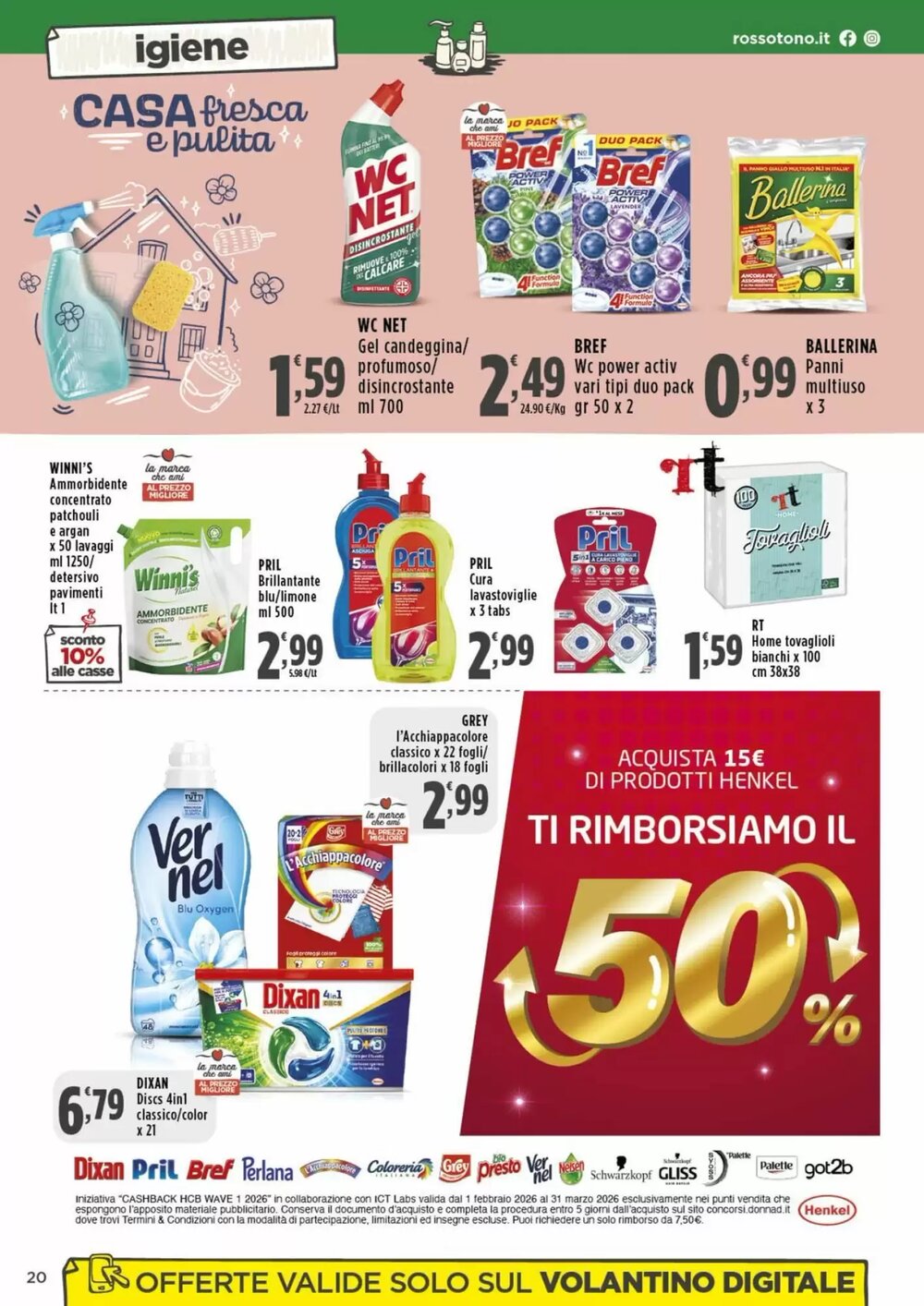 Volantino promozionale Rossotono  valide dal 26/02/2026 - Pagina 20.