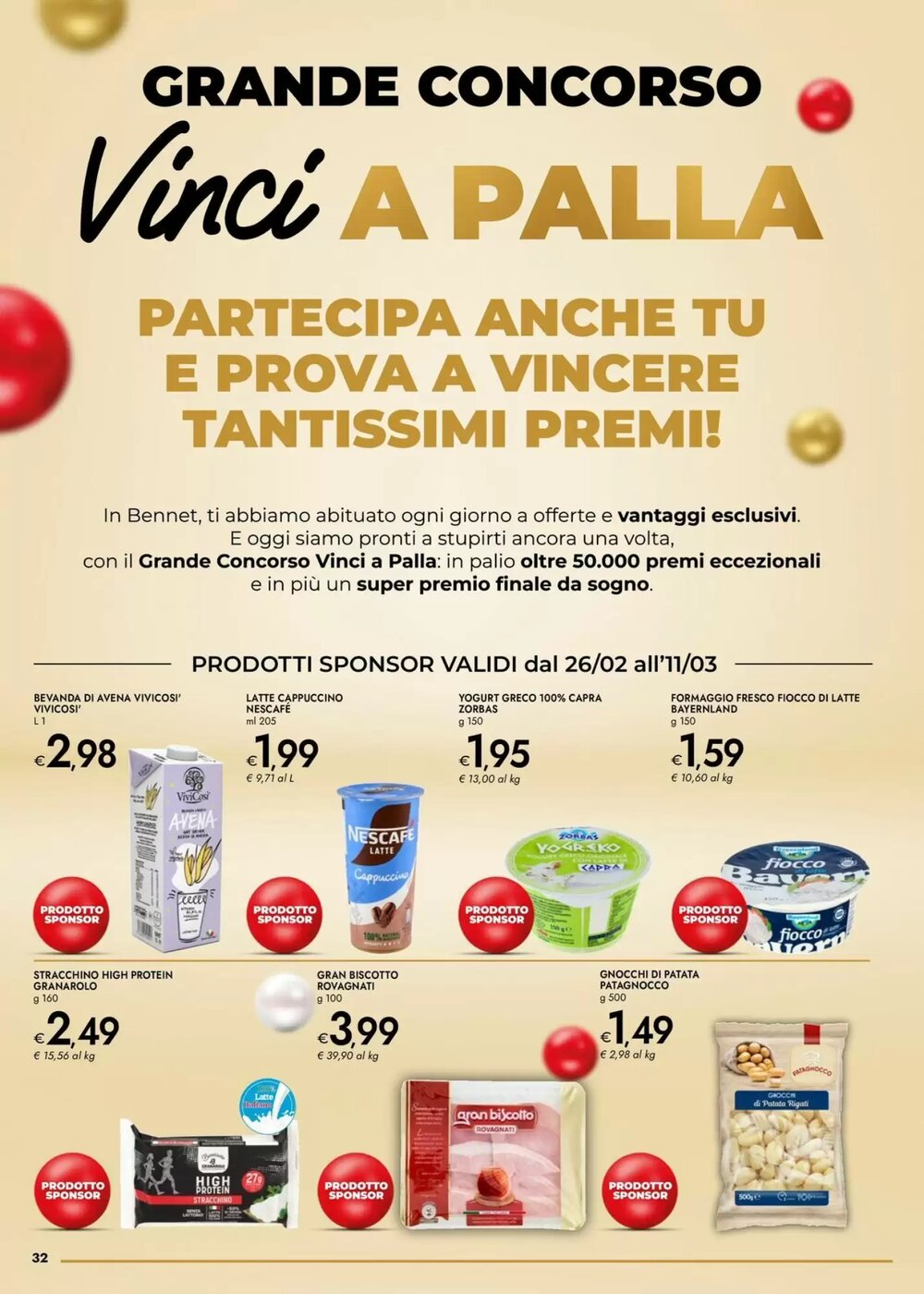 Volantino promozionale Bennet  valide dal 26/02/2026 - Pagina 32.