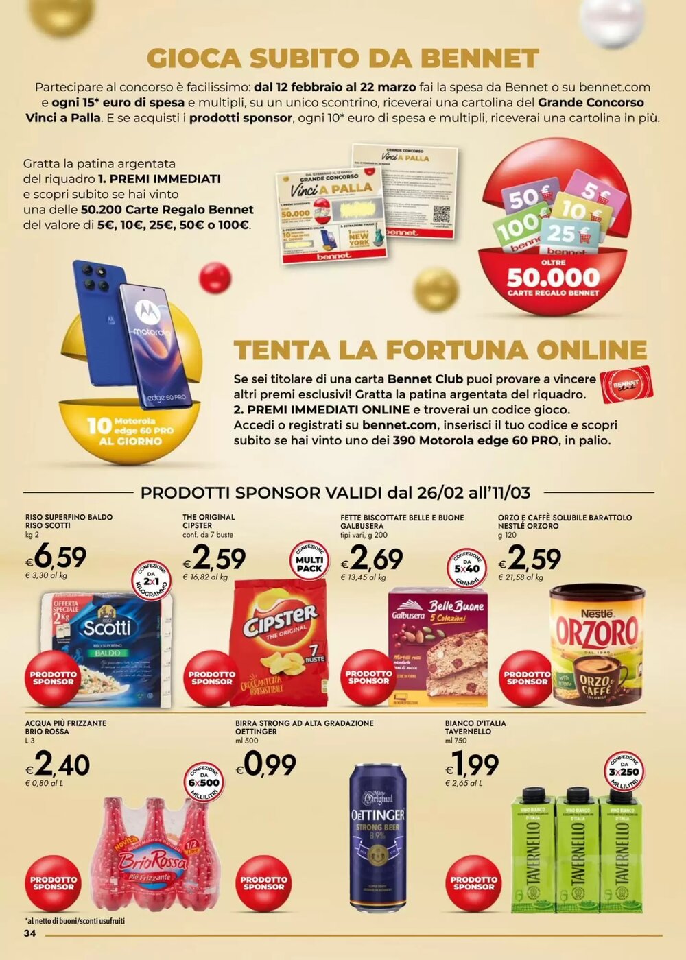 Volantino promozionale Bennet  valide dal 26/02/2026 - Pagina 34.