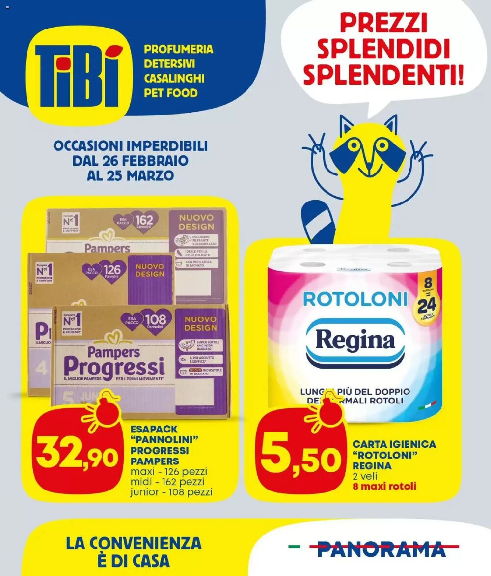 Volantino promozionale Panorama TiBi  valide dal 26/02/2026 - Pagina 1.
