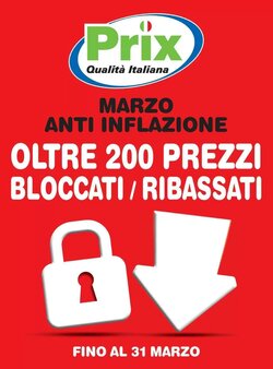 Volantino promozionale Prix Quality  valide dal 01/03/2026