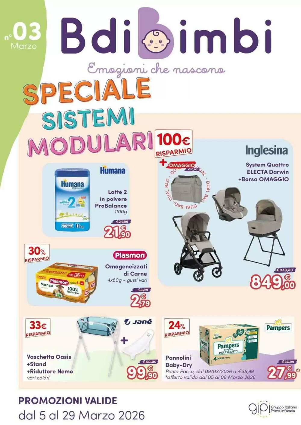 Volantino promozionale B di Bimbi  valide dal 05/03/2026 - Pagina 1.