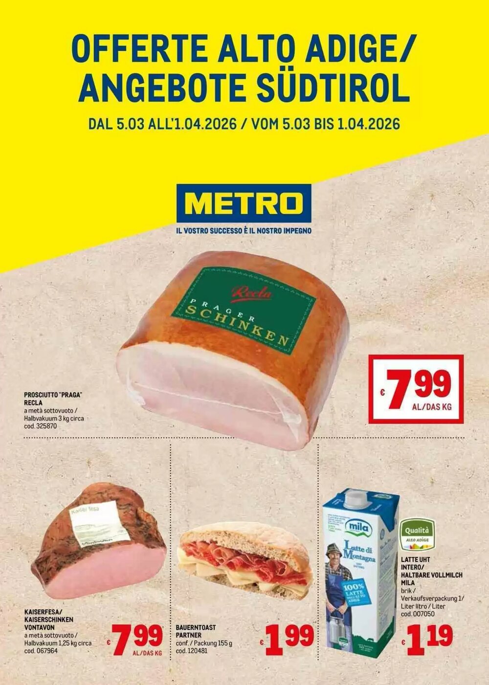 Volantino promozionale Metro  valide dal 05/03/2026 - Pagina 1.
