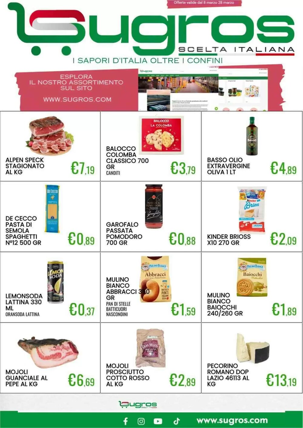 Volantino promozionale Sugros  valide dal 08/03/2026 - Pagina 1.