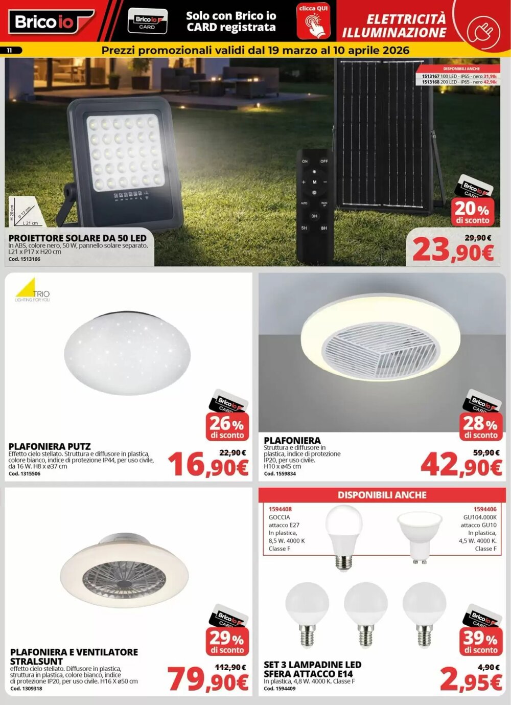 Volantino promozionale Brico Io  valide dal 19/03/2026 - Pagina 11.