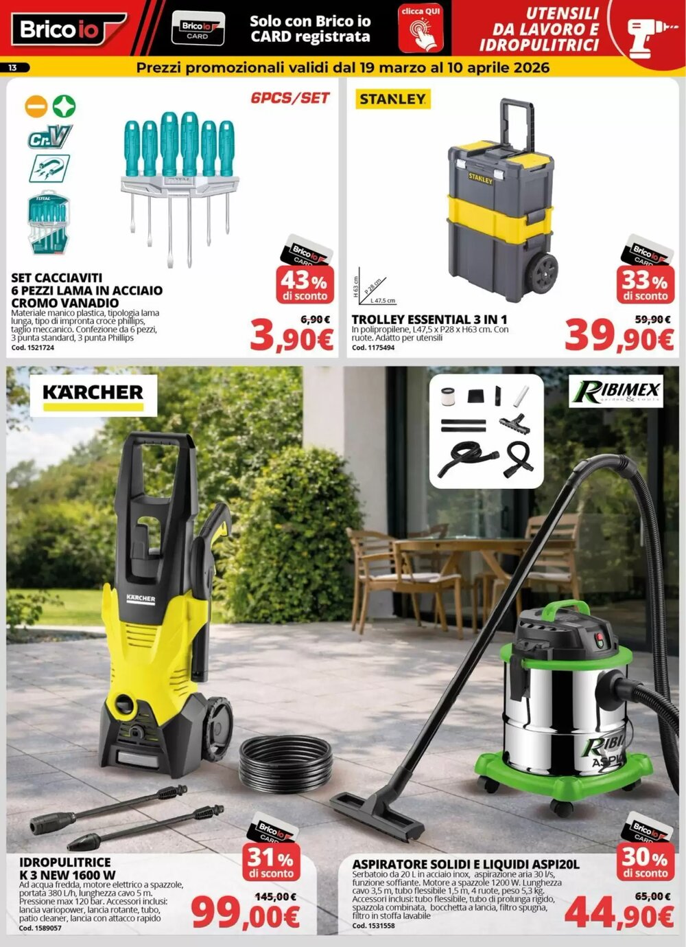 Volantino promozionale Brico Io  valide dal 19/03/2026 - Pagina 13.