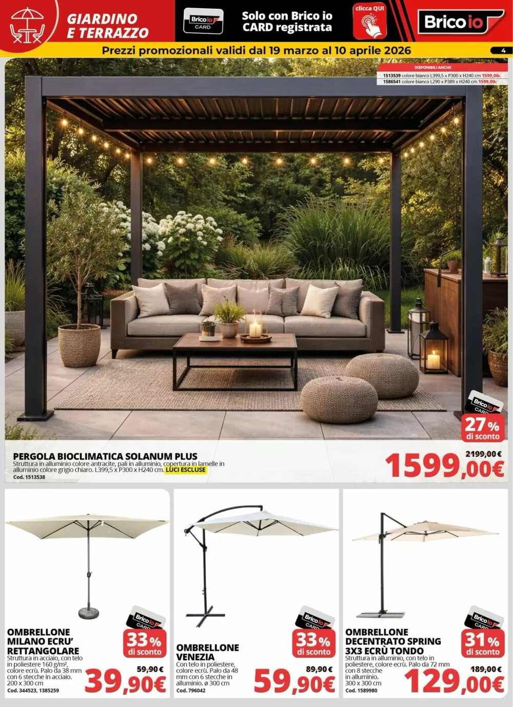 Volantino promozionale Brico Io  valide dal 19/03/2026 - Pagina 4.
