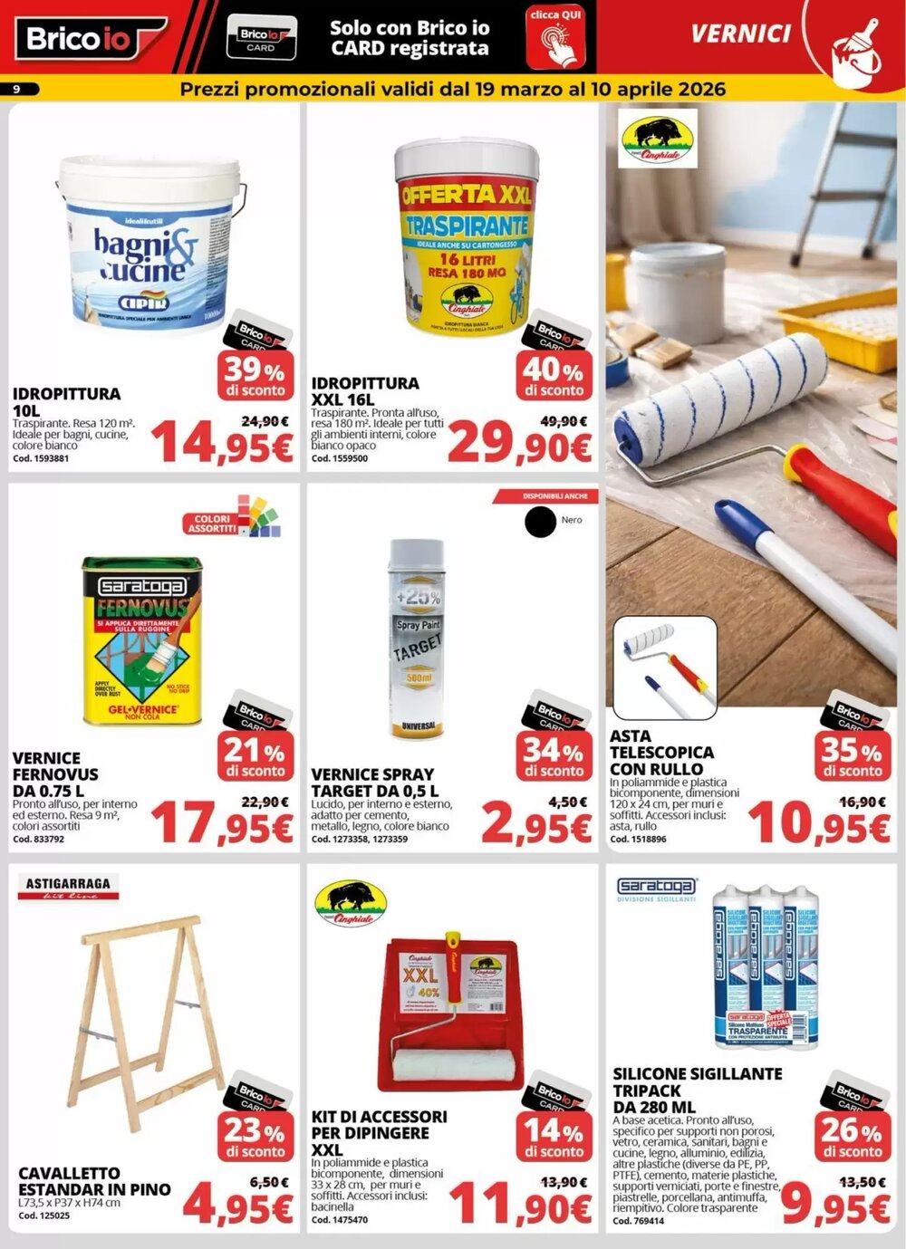 Volantino promozionale Brico Io  valide dal 19/03/2026 - Pagina 9.