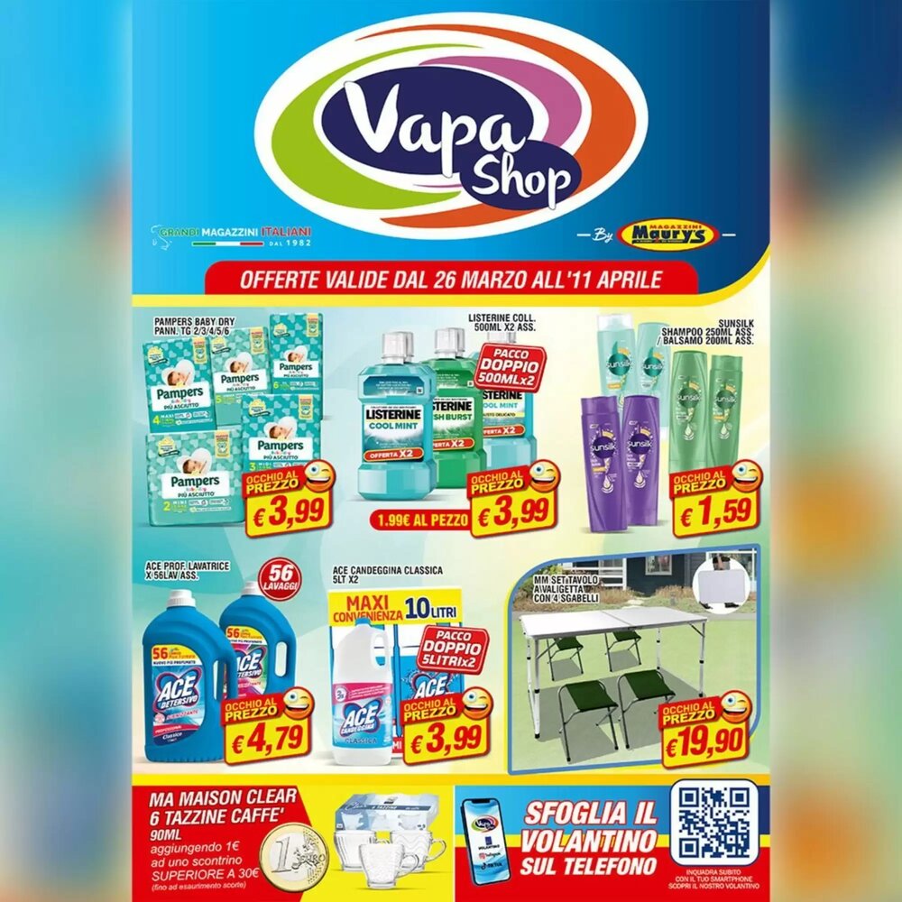Volantino promozionale Vapashop  valide dal 26/03/2026 - Pagina 1.