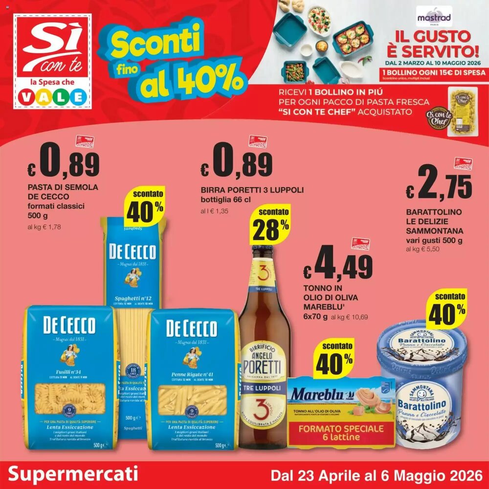 Volantino promozionale Sì con te  valide dal 23/04/2026 - Pagina 1.