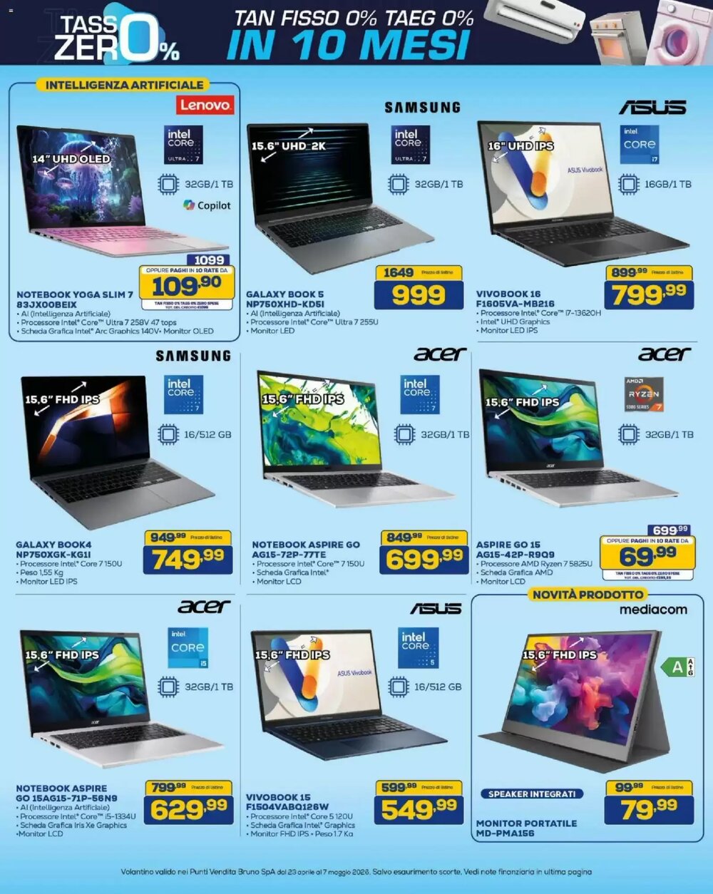 Volantino promozionale Euronics Bruno  valide dal 23/04/2026 - Pagina 14.