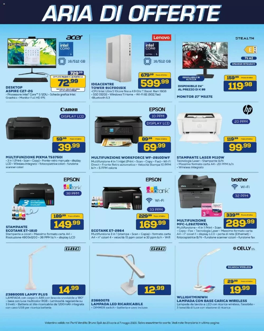 Volantino promozionale Euronics Bruno  valide dal 23/04/2026 - Pagina 17.