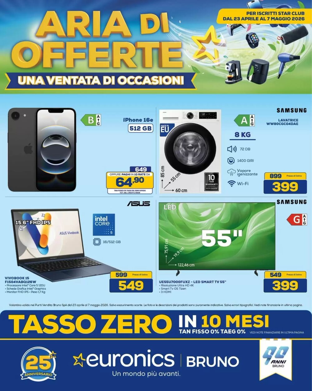 Volantino promozionale Euronics  valide dal 23/04/2026 - Pagina 1.