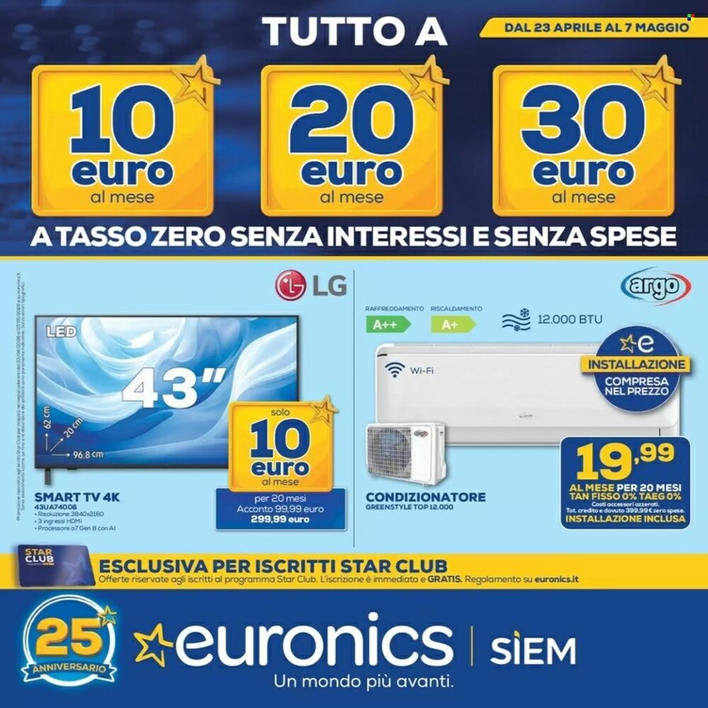 Volantino promozionale Euronics  valide dal 23/04/2026 - Pagina 1.