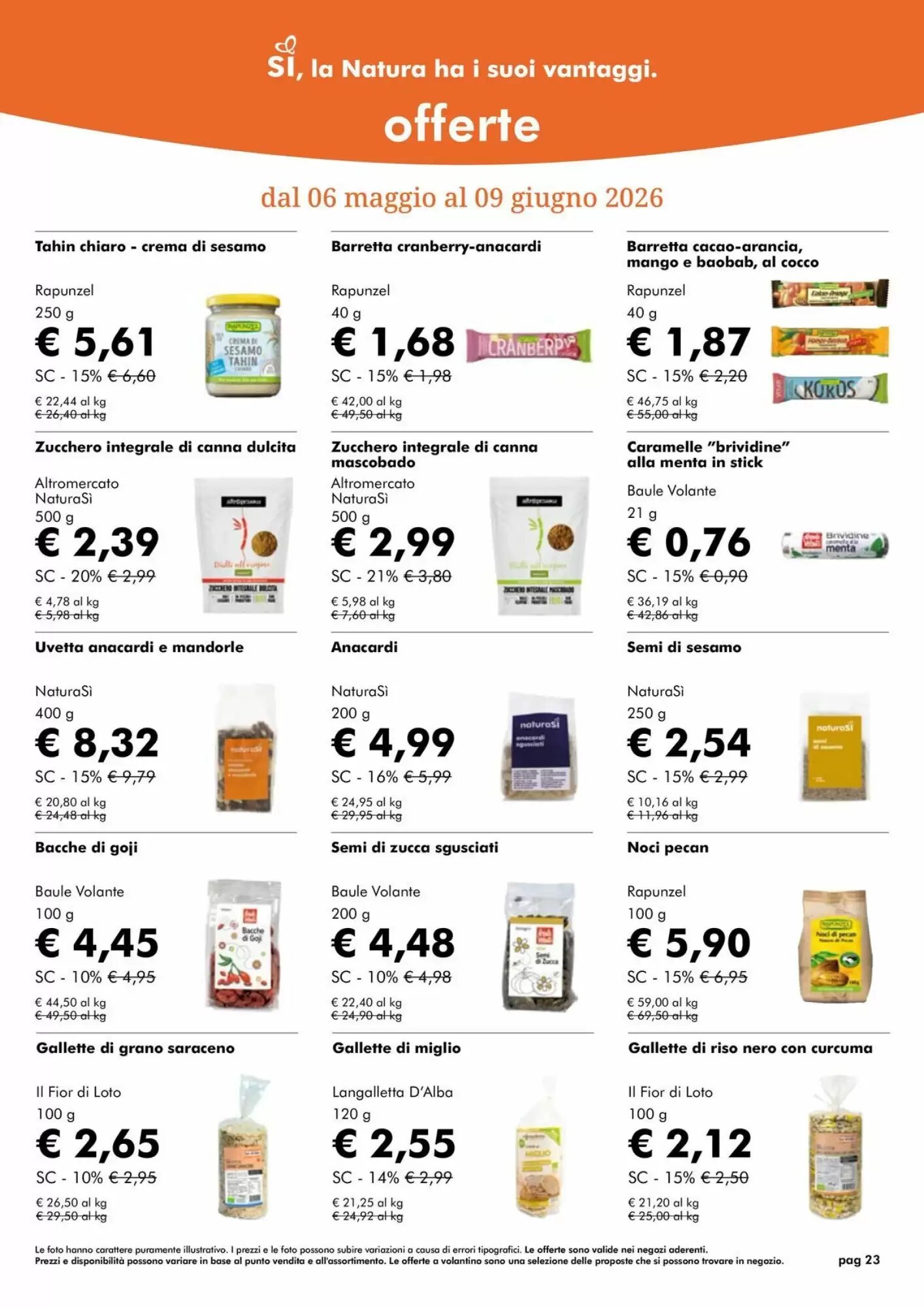 Volantino promozionale NaturaSì  valide dal 01/05/2026 - Pagina 23.