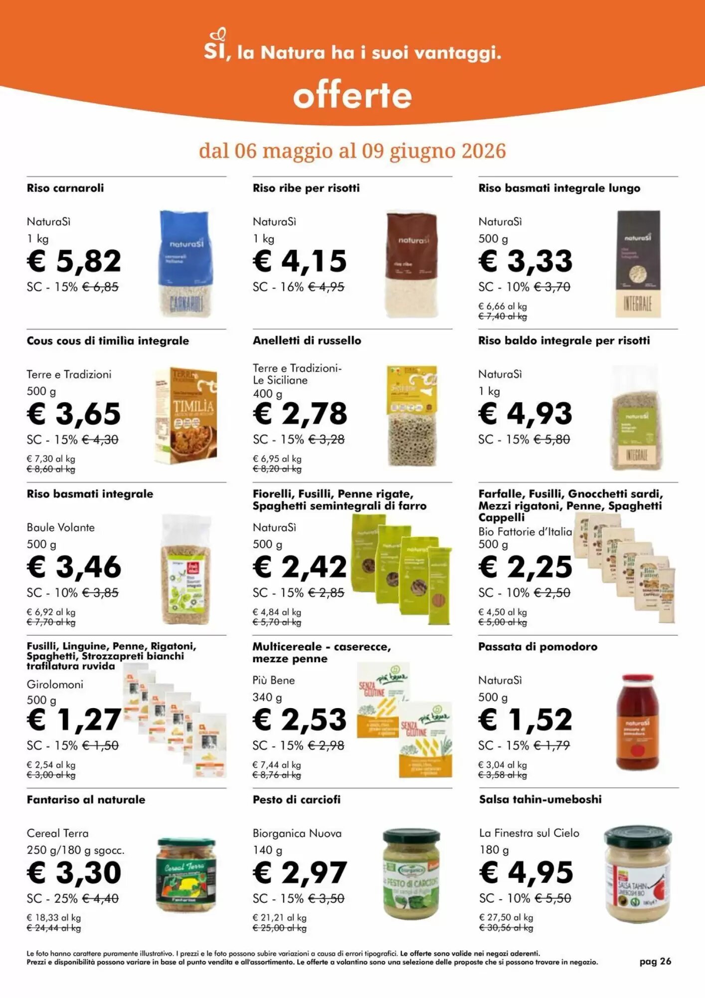 Volantino promozionale NaturaSì  valide dal 01/05/2026 - Pagina 26.