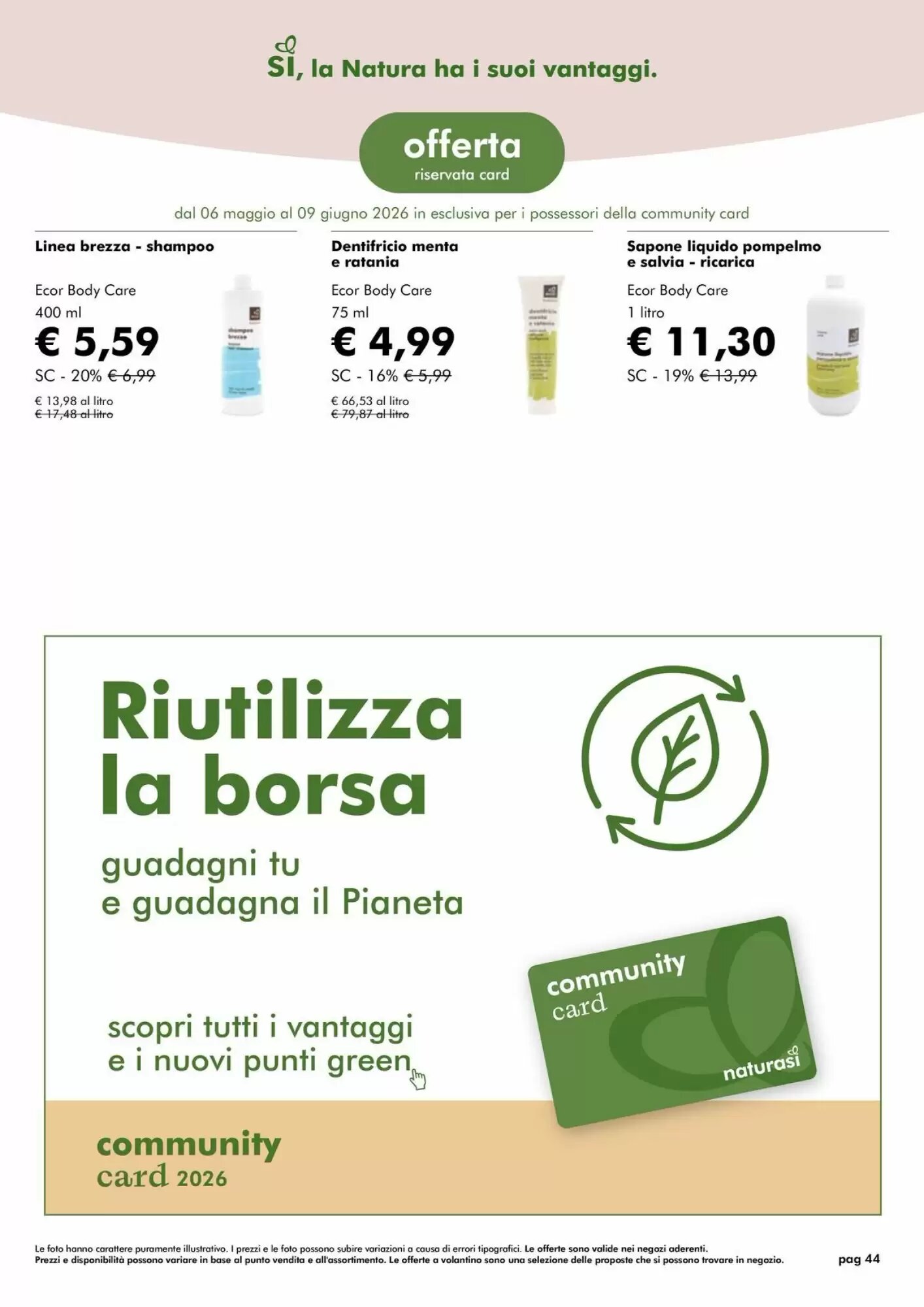 Volantino promozionale NaturaSì  valide dal 01/05/2026 - Pagina 44.