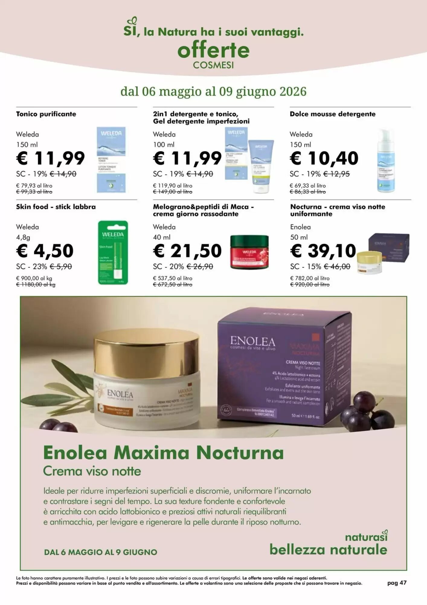 Volantino promozionale NaturaSì  valide dal 01/05/2026 - Pagina 47.