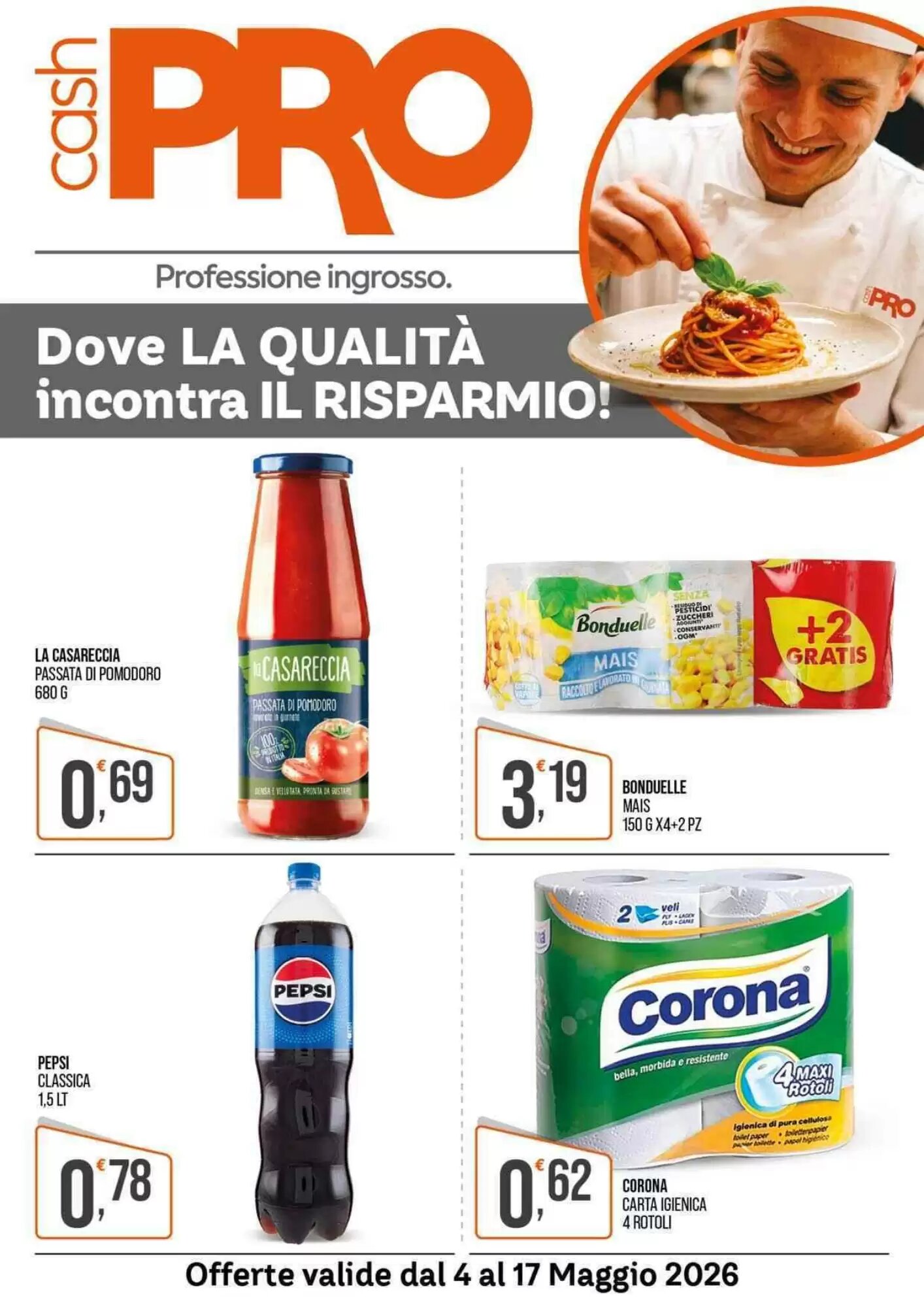 Volantino promozionale Cash pro  valide dal 04/05/2026 - Pagina 1.