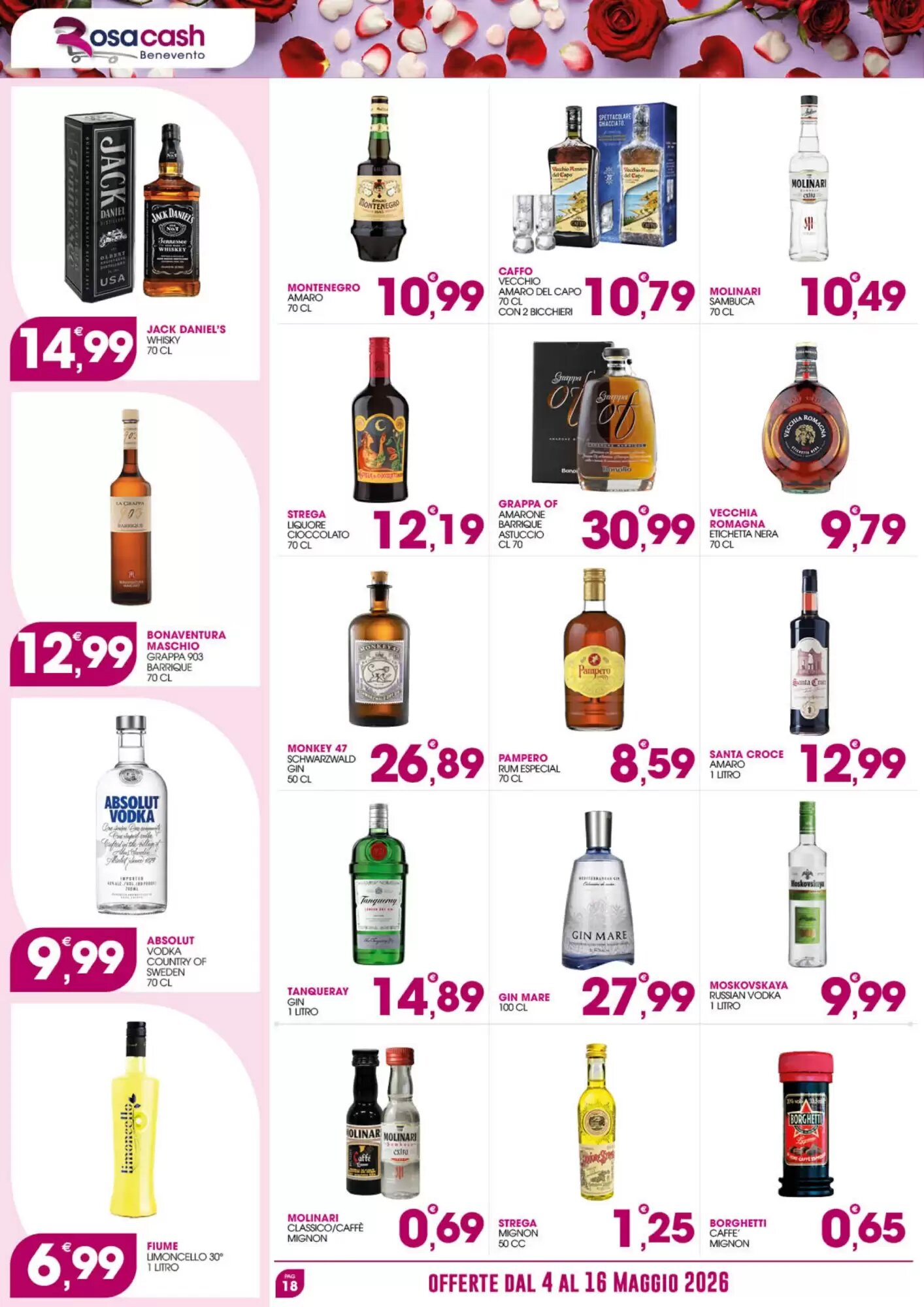 Volantino promozionale Rosa Cash  valide dal 04/05/2026 - Pagina 18.