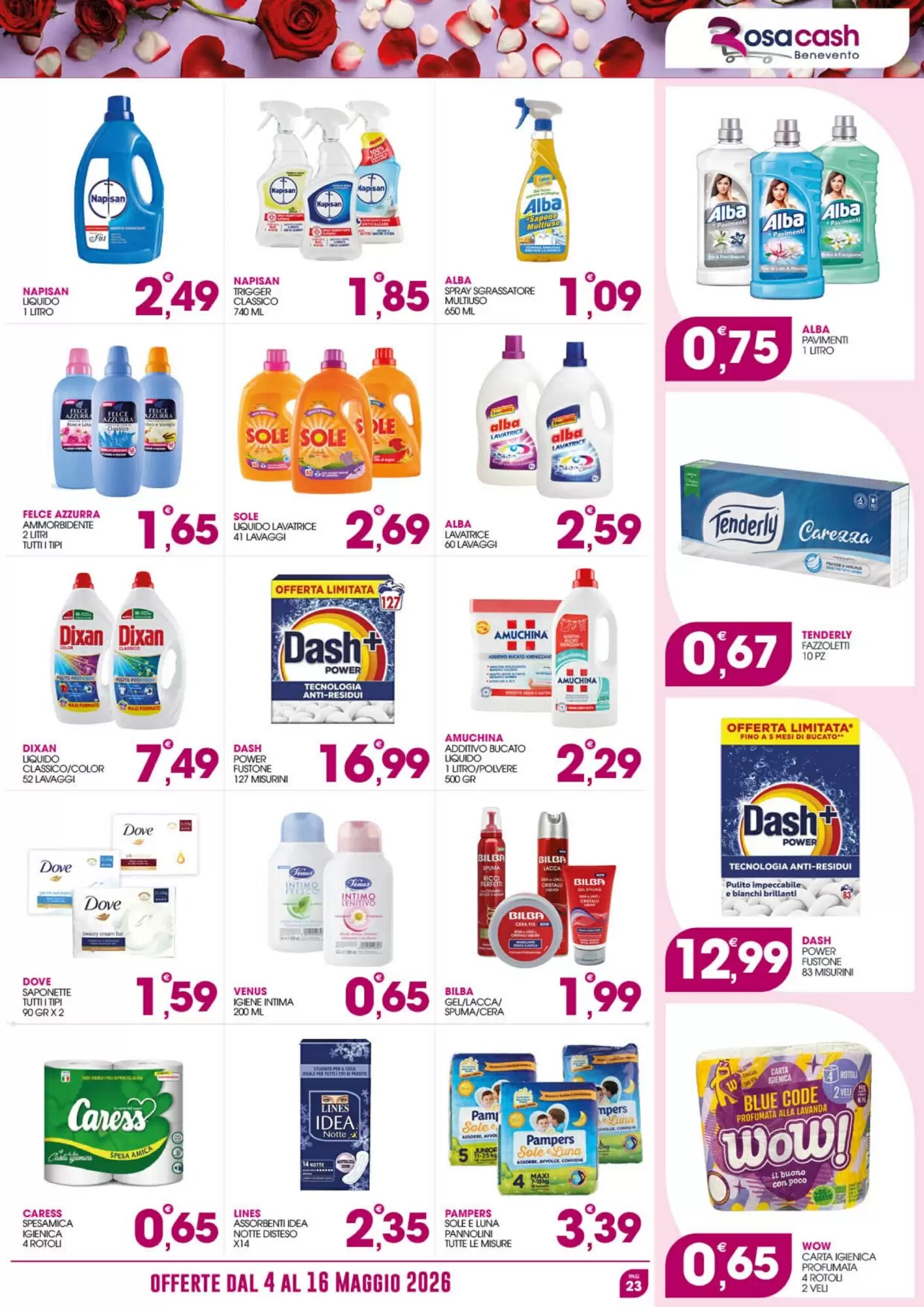 Volantino promozionale Rosa Cash  valide dal 04/05/2026 - Pagina 23.
