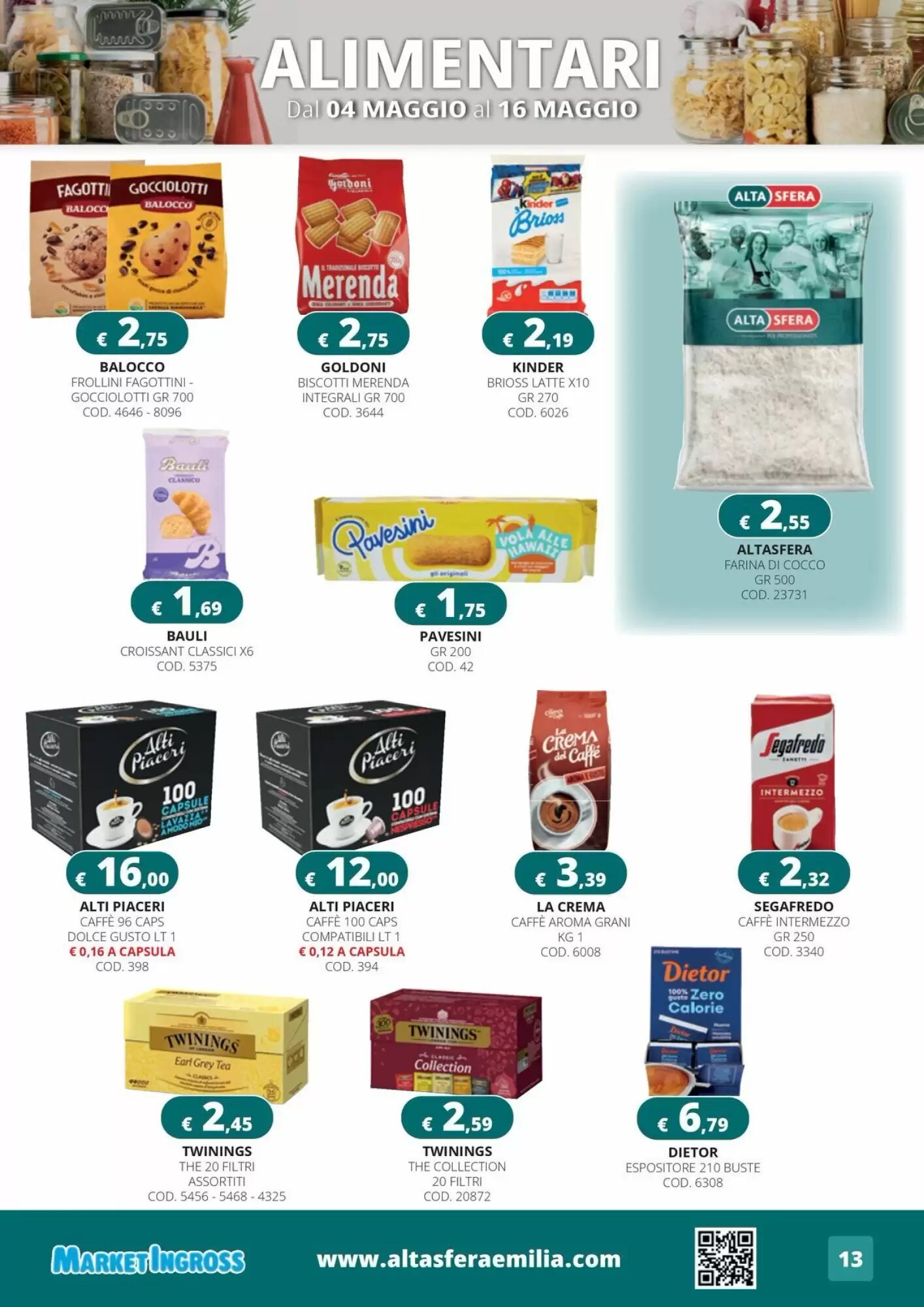 Volantino promozionale Altasfera  valide dal 04/05/2026 - Pagina 13.