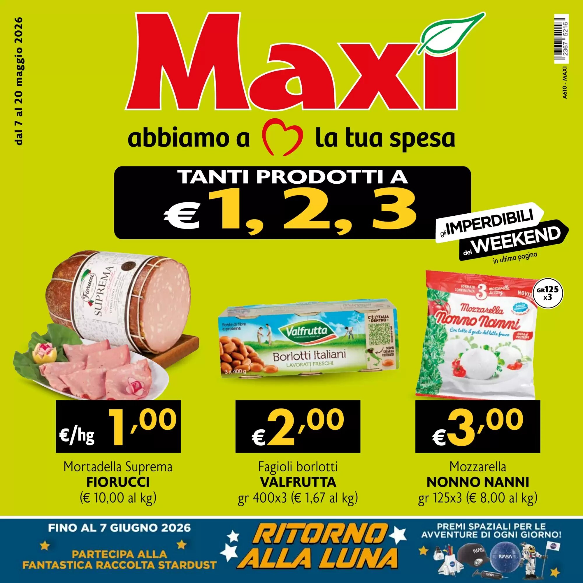 Volantino promozionale Maxi Supermercati  valide dal 07/05/2026 - Pagina 1.