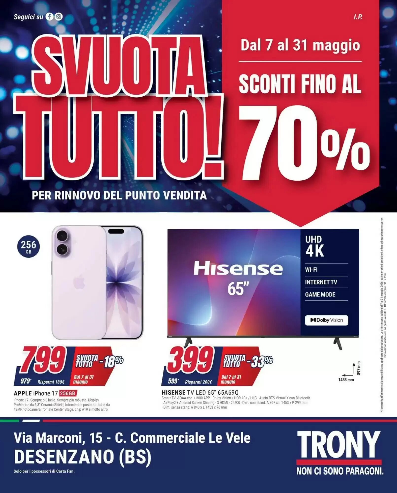 Volantino promozionale Trony  valide dal 07/05/2026 - Pagina 1.