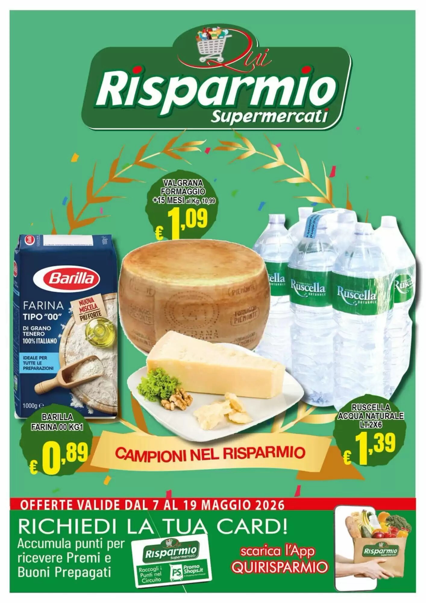 Volantino promozionale Risparmio Supermercati  valide dal 07/05/2026 - Pagina 1.