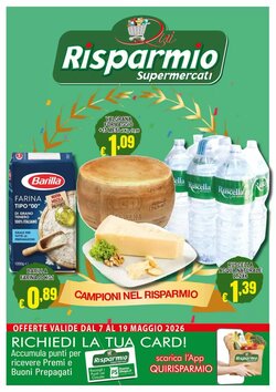 Volantino promozionale Risparmio Supermercati  valide dal 07/05/2026