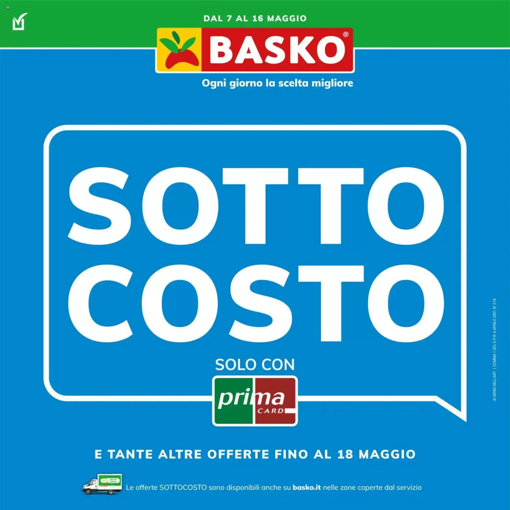Volantino promozionale Basko  valide dal 07/05/2026 - Pagina 1.