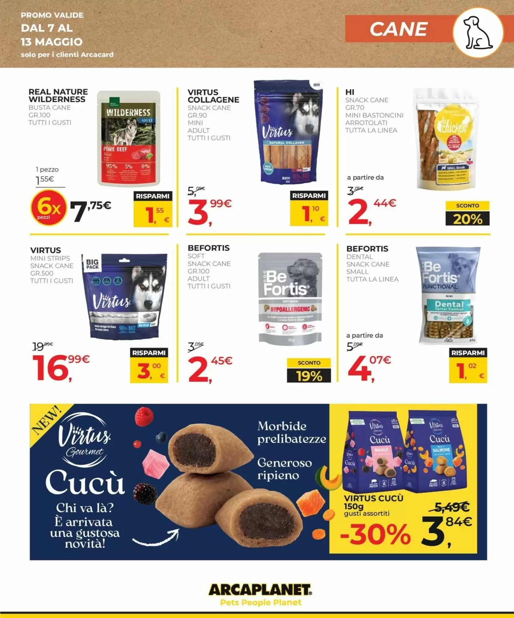 Volantino promozionale Arcaplanet  valide dal 07/05/2026 - Pagina 13.