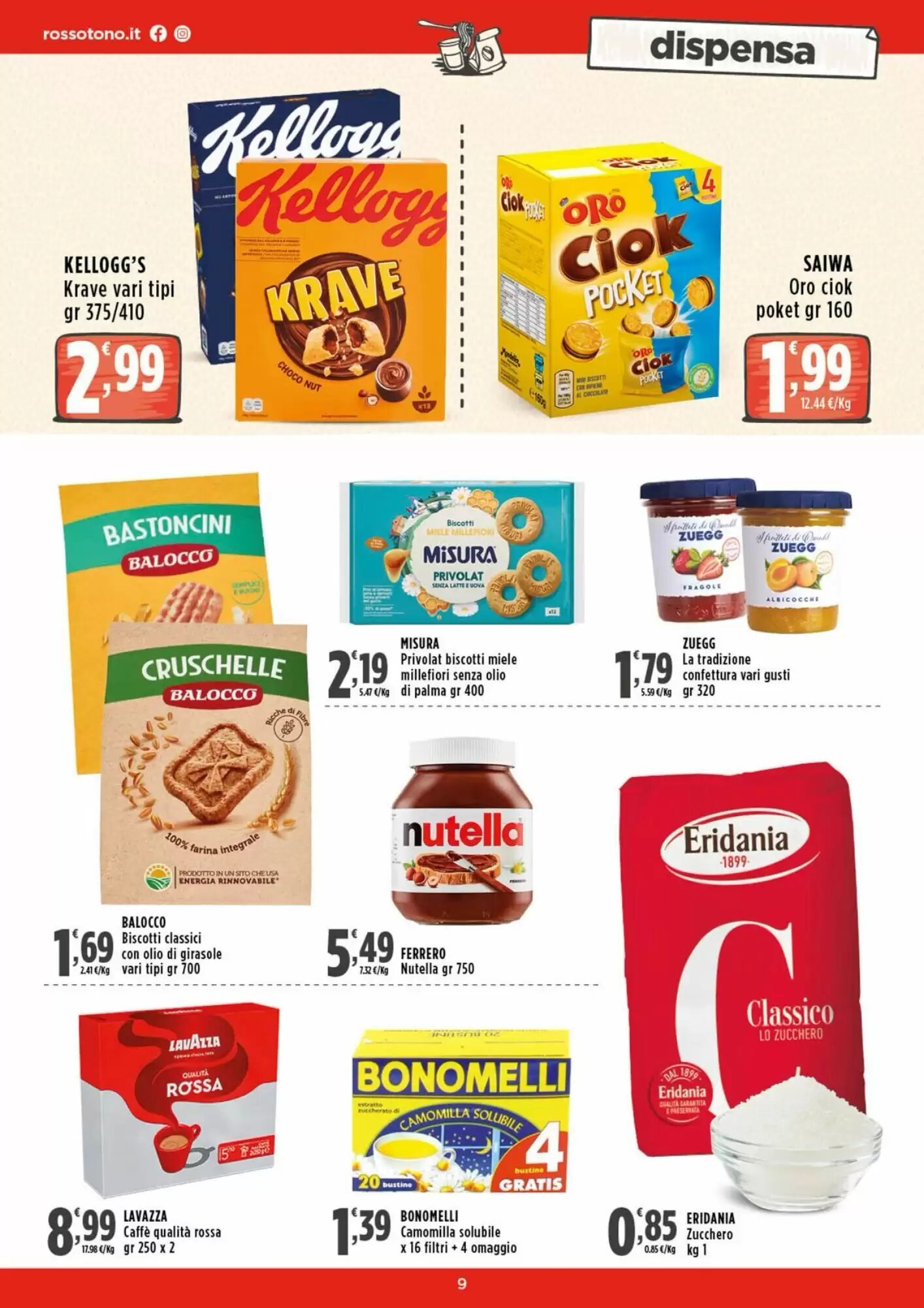 Volantino promozionale Rossotono  valide dal 07/05/2026 - Pagina 9.