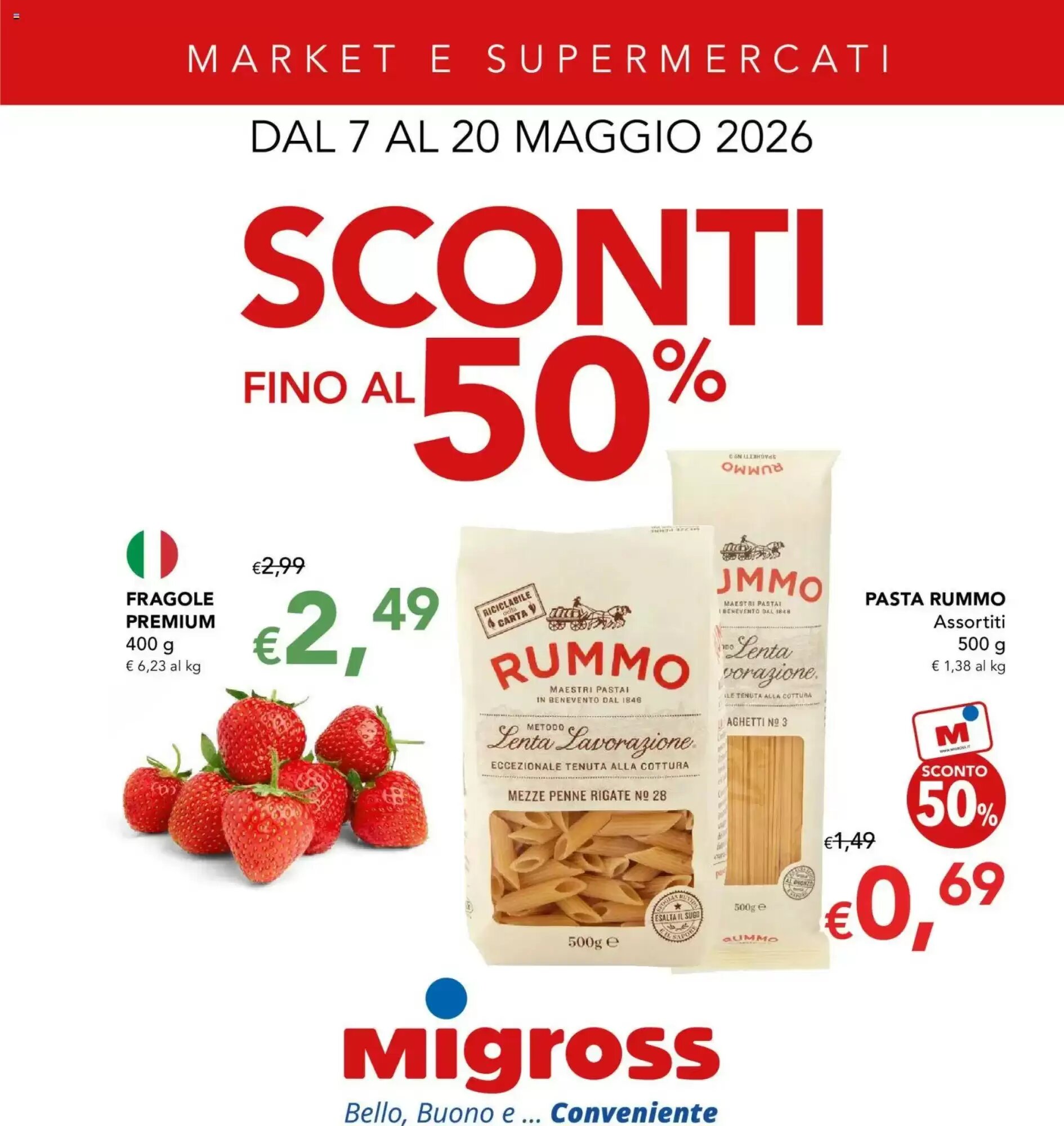 Volantino promozionale Migross Supermercati e Market  valide dal 07/05/2026 - Pagina 1.