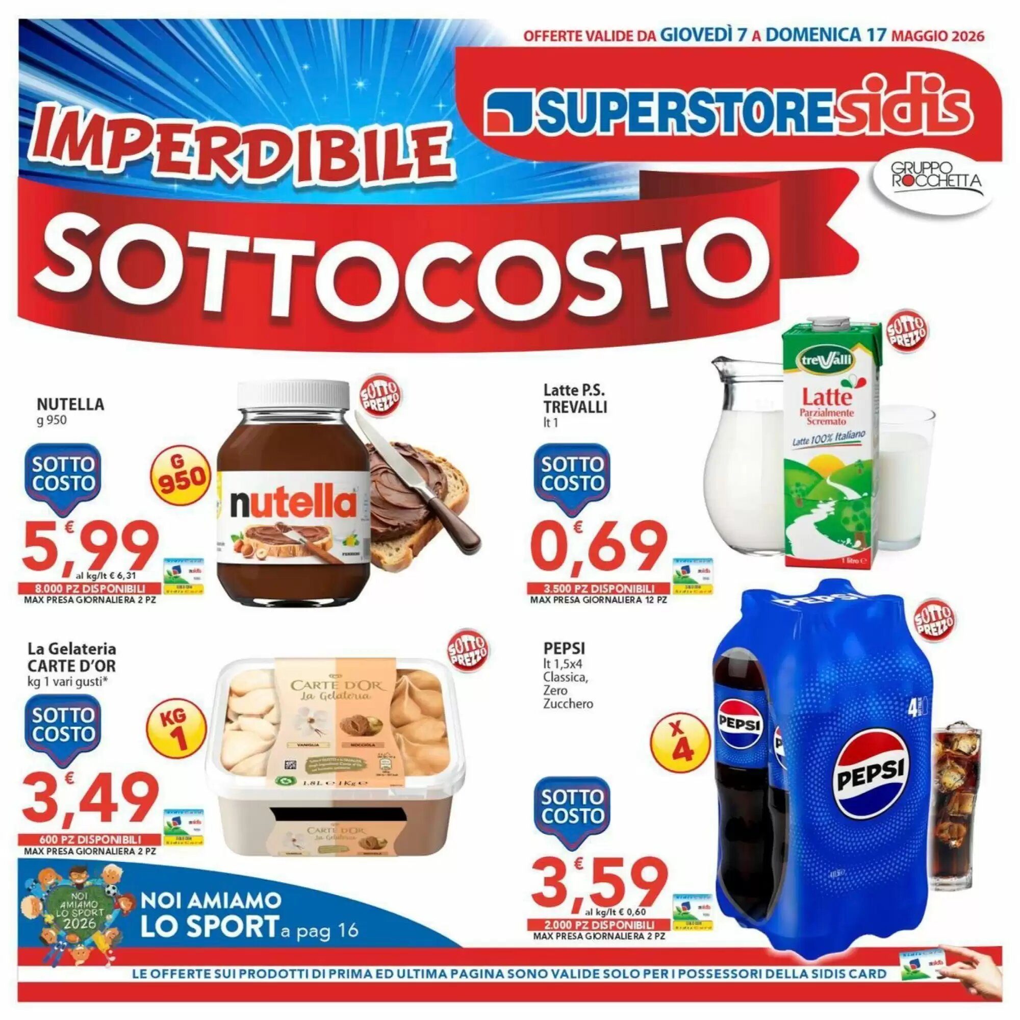 Volantino promozionale Sidis  valide dal 07/05/2026 - Pagina 1.