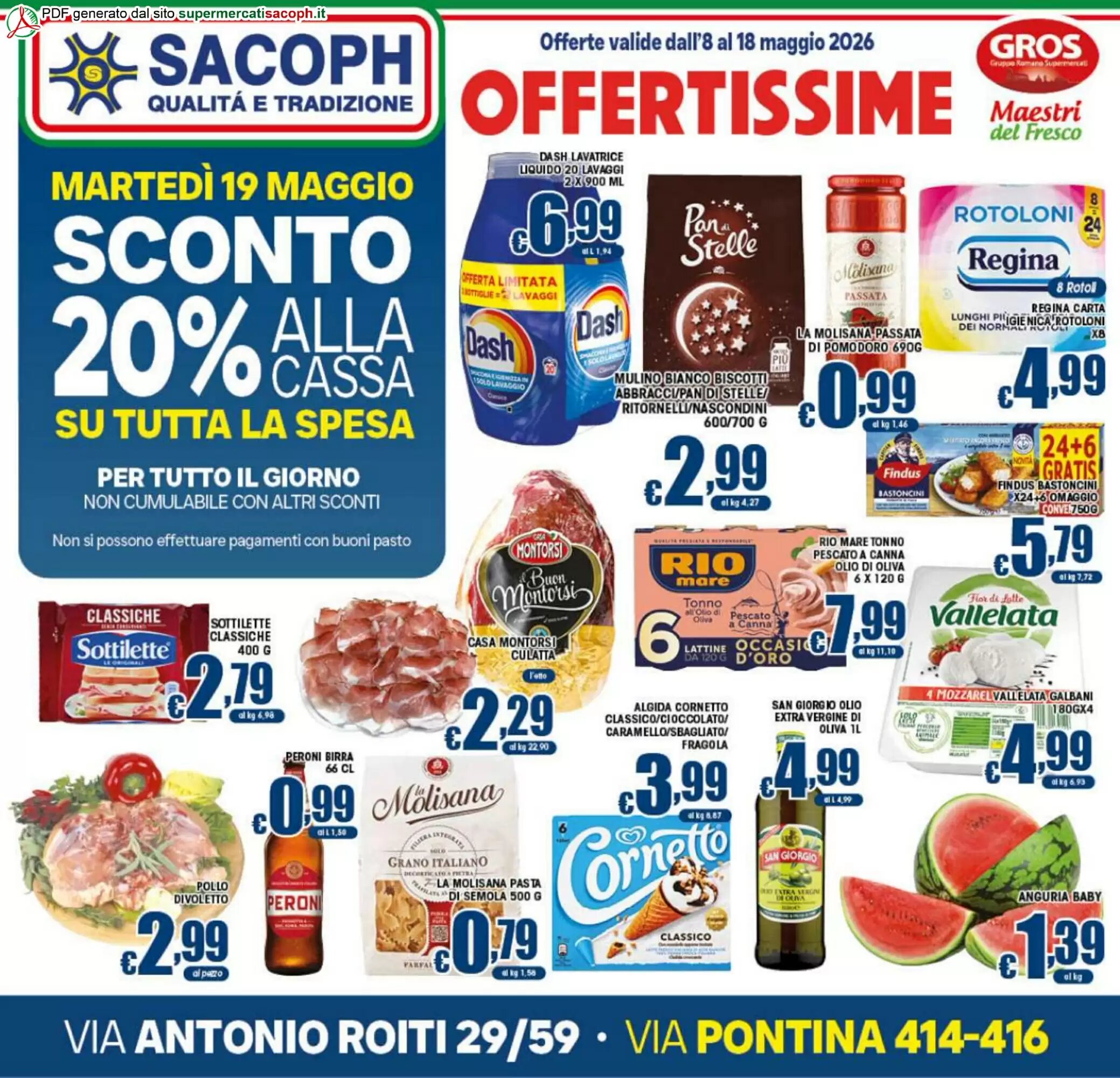 Volantino promozionale Sacoph  valide dal 08/05/2026 - Pagina 1.